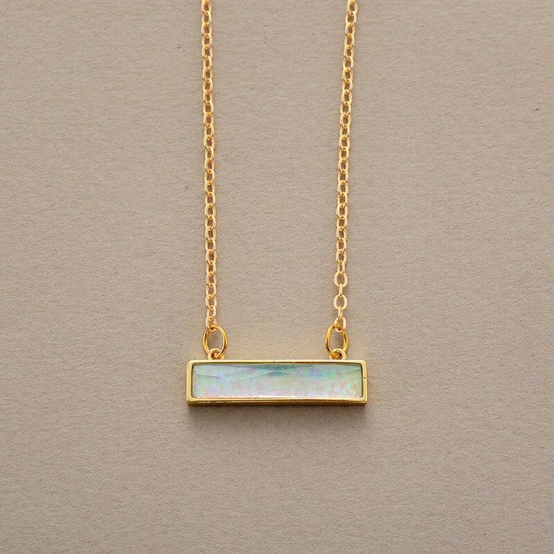Collier en Opale Rectangulaire