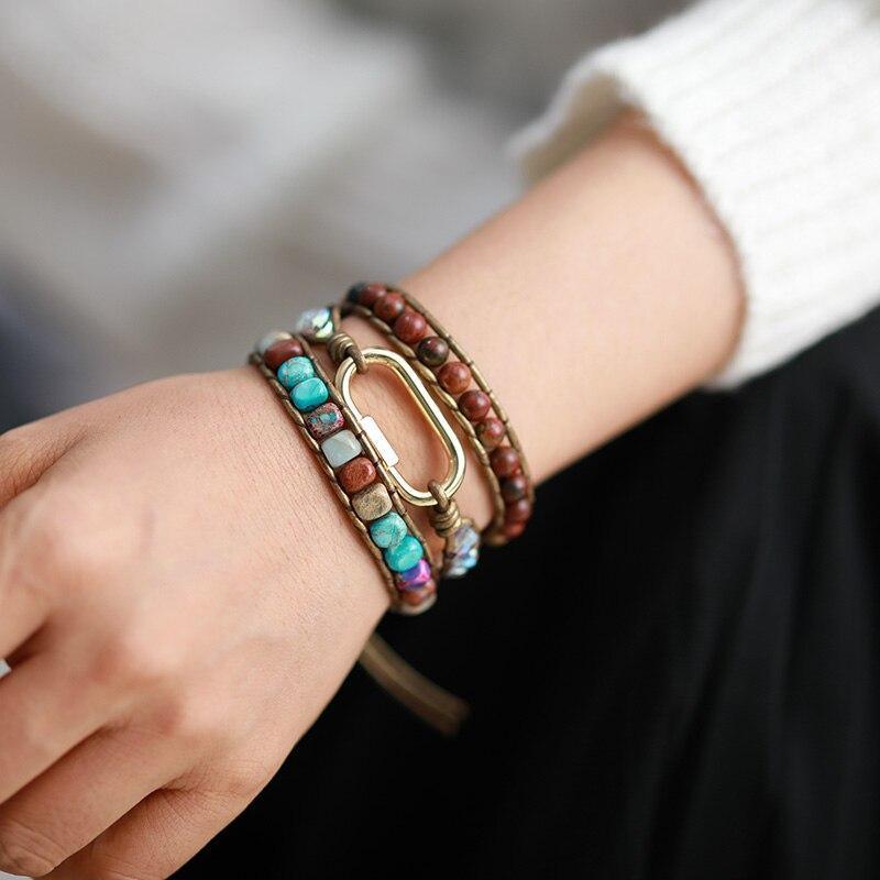 Bracelet Tressé Lustre Doux en Jaspe