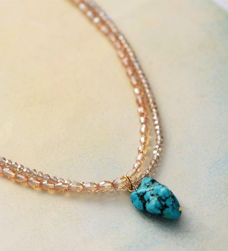 Collier Stylisé en Turquoise Brute