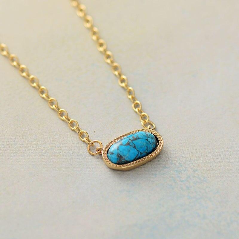 Collier Exquis et Pendentif en Turquoise