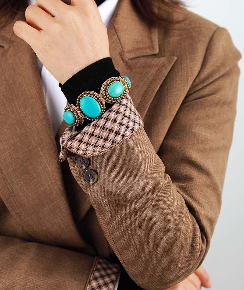 Bracelet Vegan Boho Chic en Turquoise