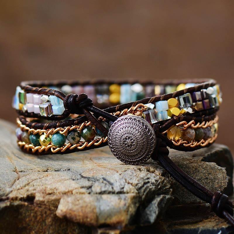 Bracelet Simple et Ethnique à 2 Couches