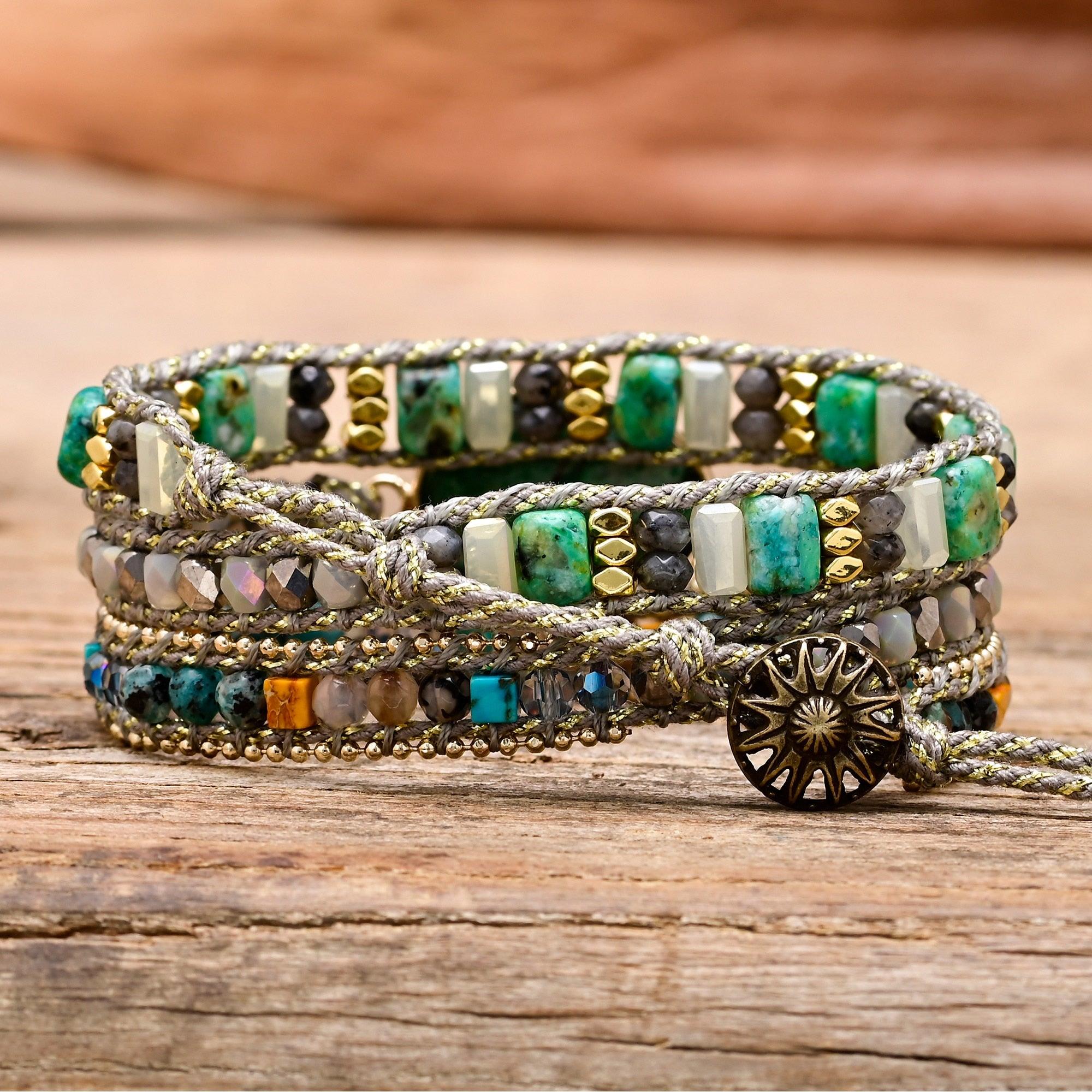 Bracelet Forêt Enchantée en Mica Vert