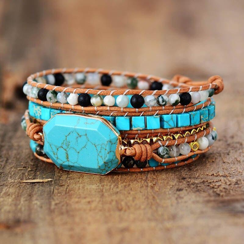 Bracelet d'Apaisement en Turquoise et Onyx