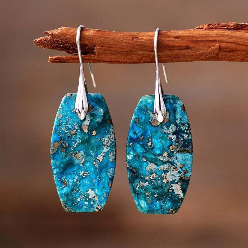 Boucles d'Oreilles Luxe en Jaspe