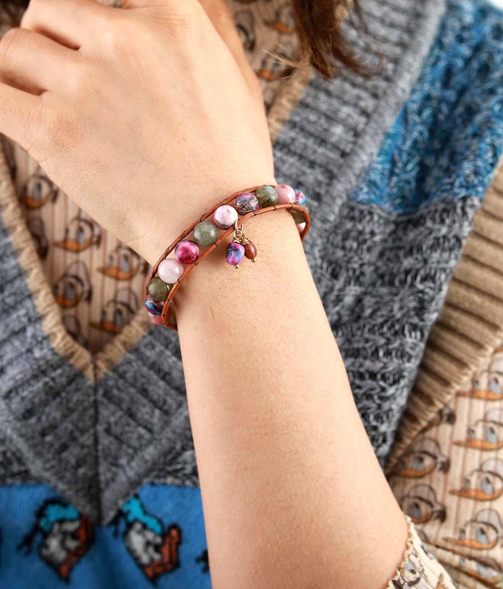 Bracelet Guérisseur Boho en Pierres Précieuses