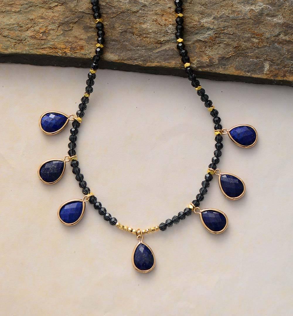 Collier Lumières de la Nuit en Lapis-Lazuli