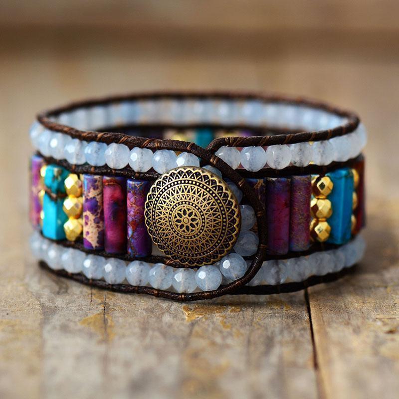 Bracelet Multi-Rangs en Jaspe