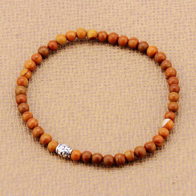 Bracelet "Abondance de Bénédictions" en Perles Tibétaines en Bois