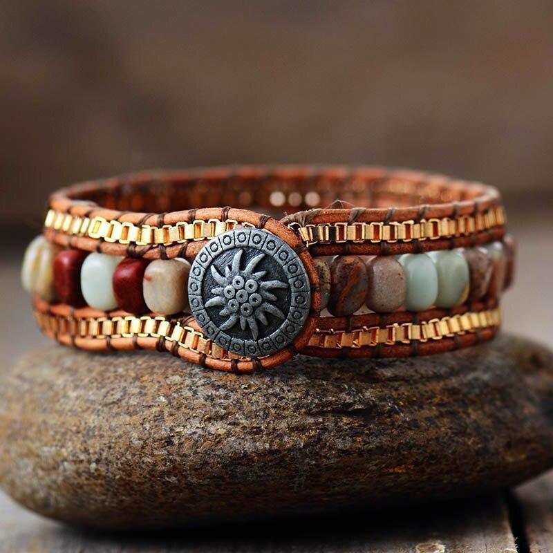 Bracelet Enracinant Couleur de la Terre en Jaspe