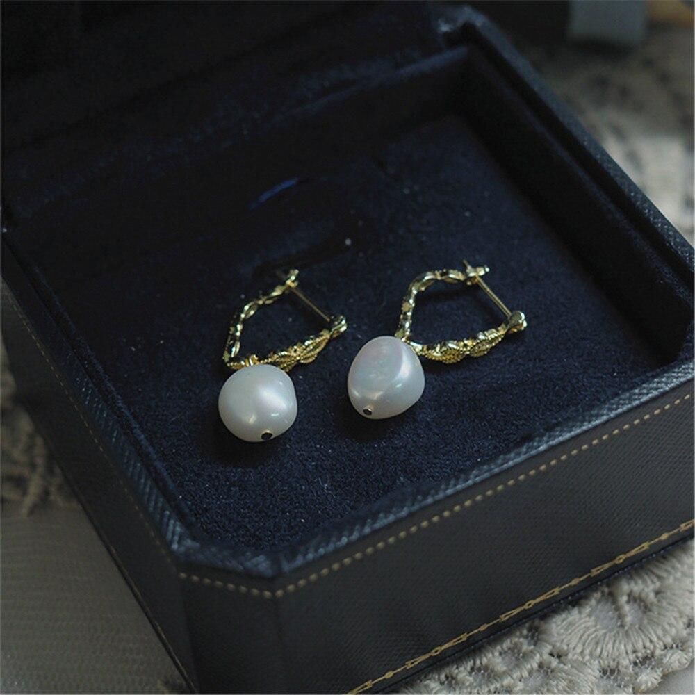 Boucles d'Oreilles en Perles Naturelles Vintage