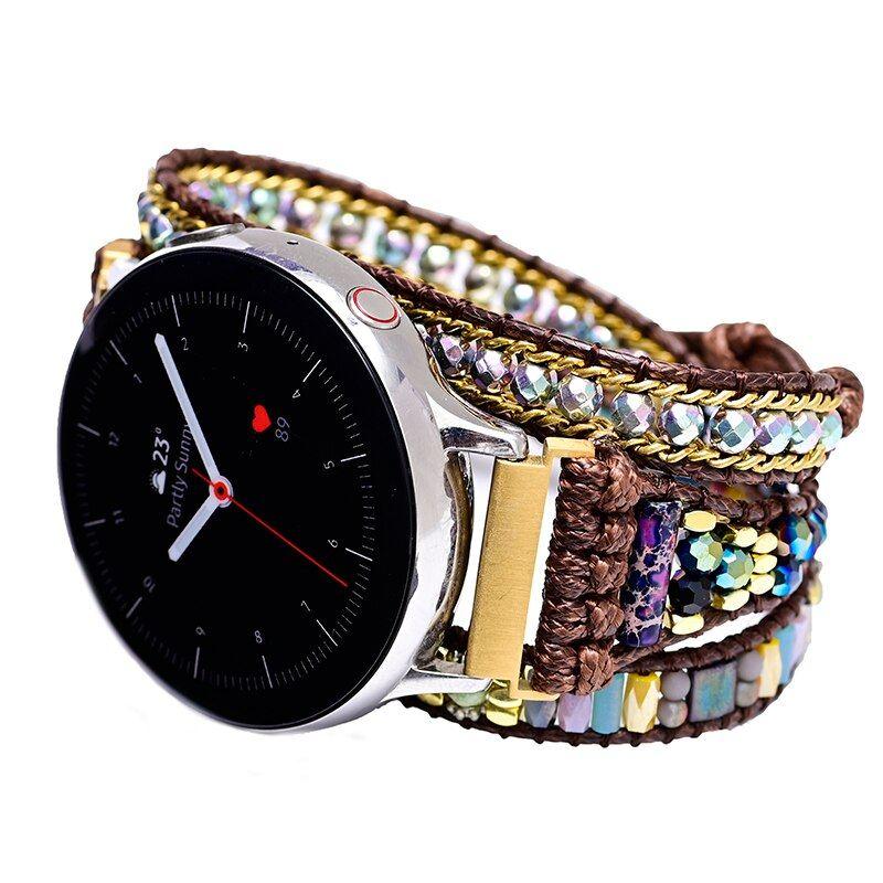 Bracelet pour Montre Samsung Éternel en Agate et Hématite