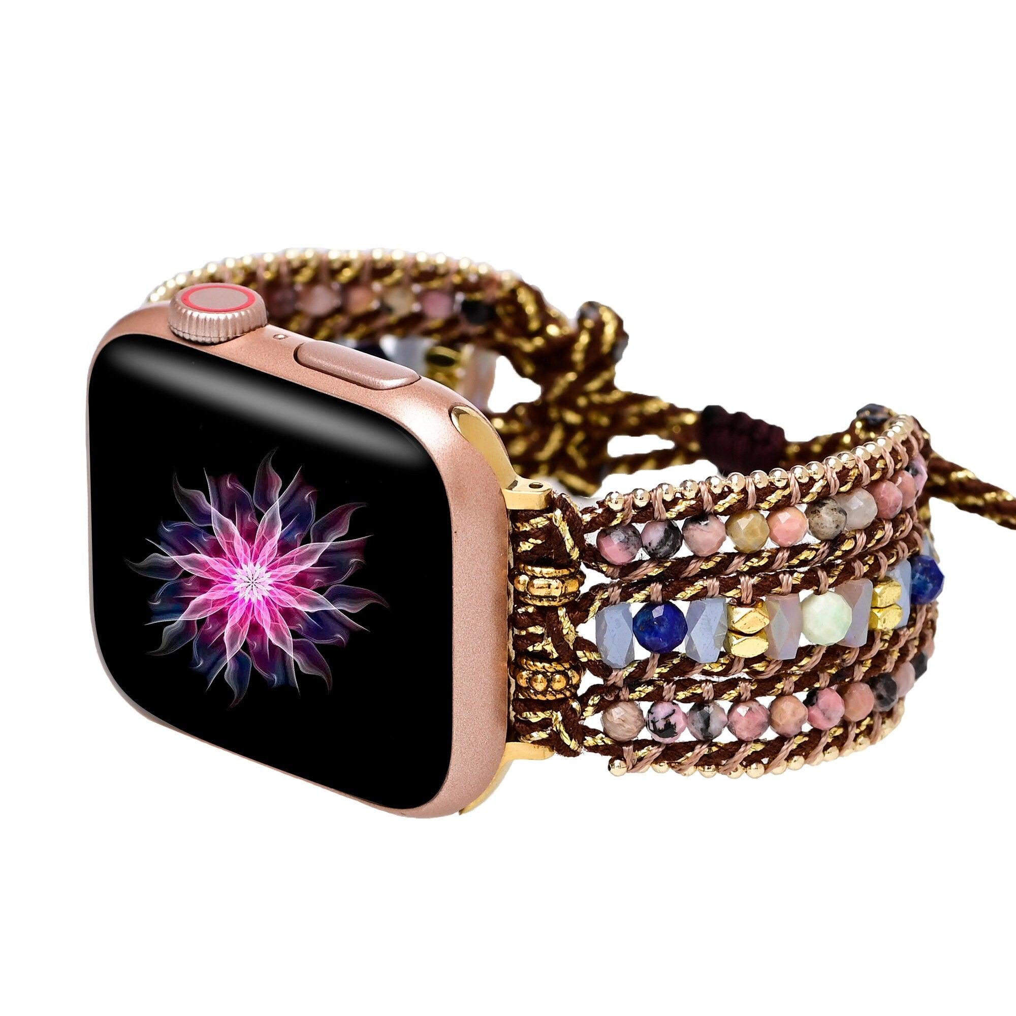Bracelet d'Apple Watch Envoûtant Espoir en Rhodochrosite
