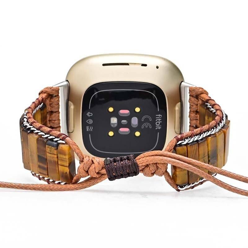Bracelet pour Montre Fitbit de Force en Oeil de Tigre