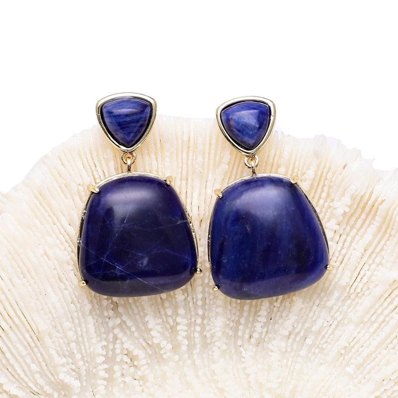 Boucles d'Oreilles Bleutées et Charmantes à Couper le Souffle