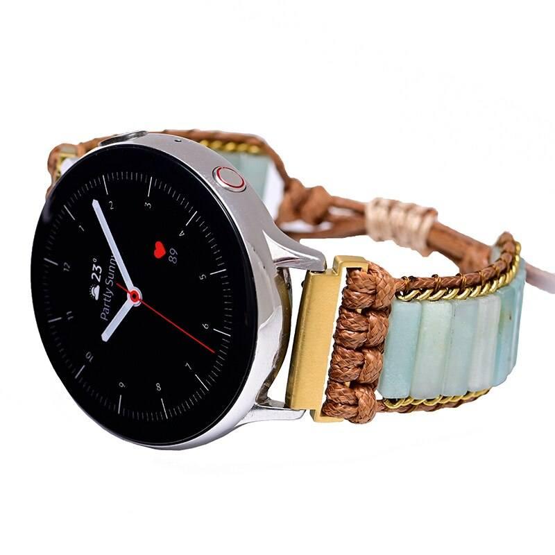 Bracelet pour Montre Samsung Vintage en Amazonite