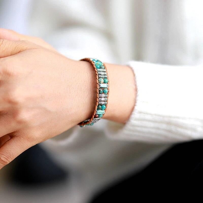 Bracelet en Perles de Jaspe Élan de Vie