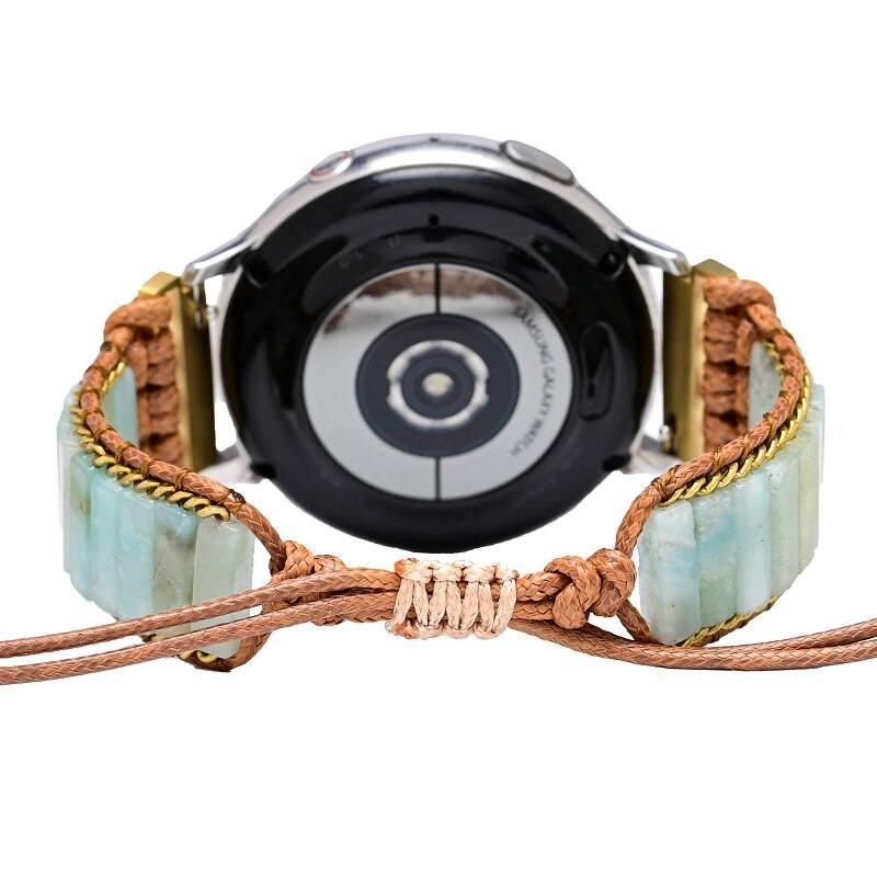 Bracelet pour Montre Samsung Vintage en Amazonite
