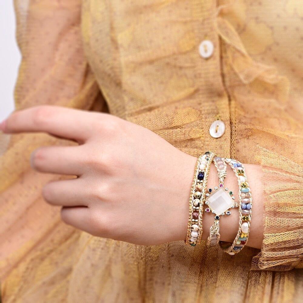Bracelet d'Équilibrage des Chakras en Pierres Naturelles
