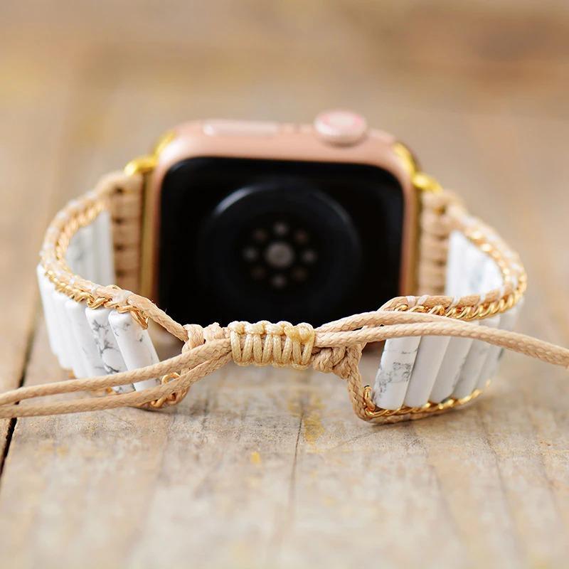 Bracelet Apple Watch en Jaspe Jute et Howlite