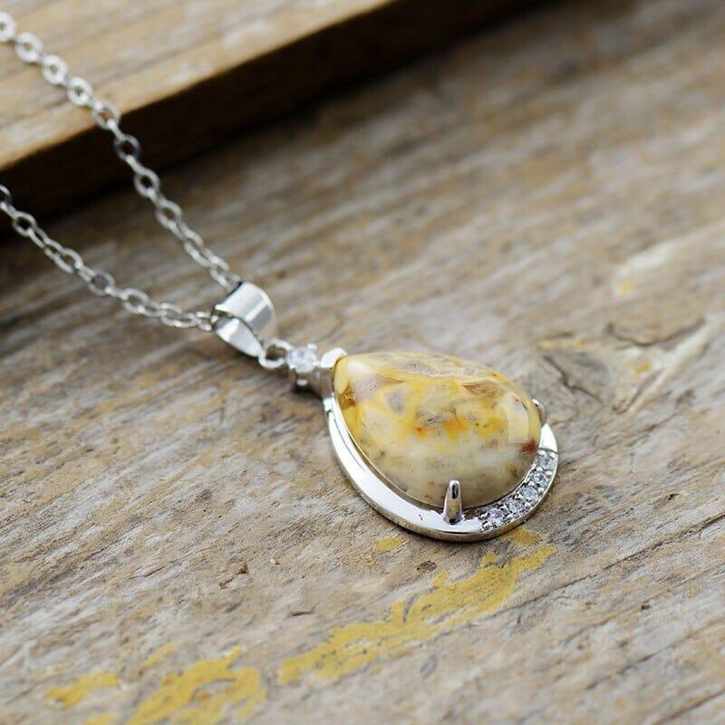 Collier Clarté Revitalisante en Agate Jaune
