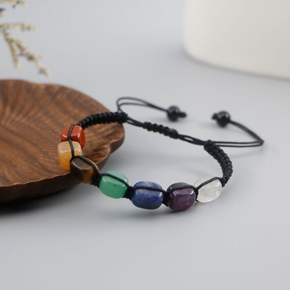 Bracelet Alignement des 7 Chakras Pierre de Béatitude