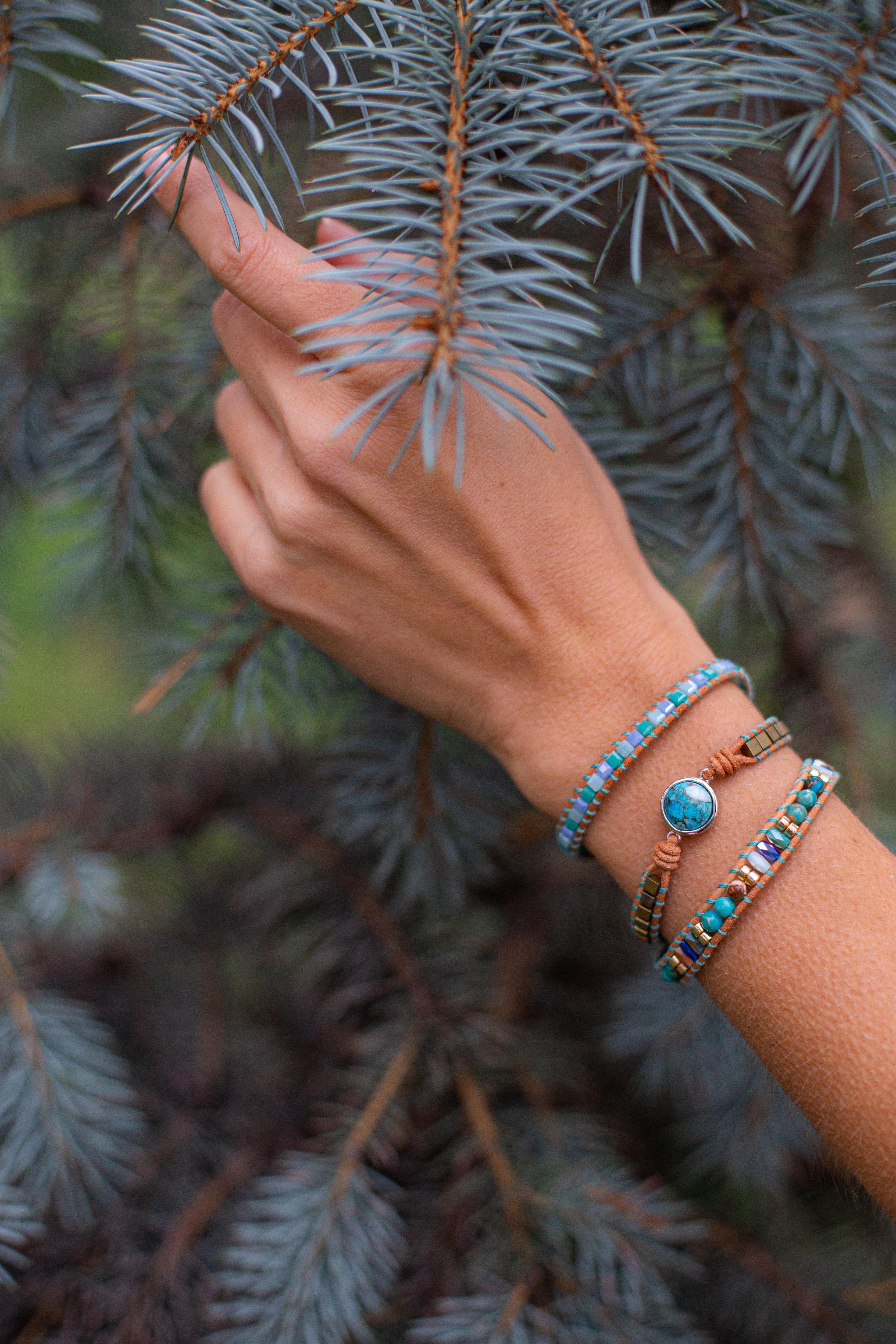 Bracelet Oeil de Protection en Turquoise