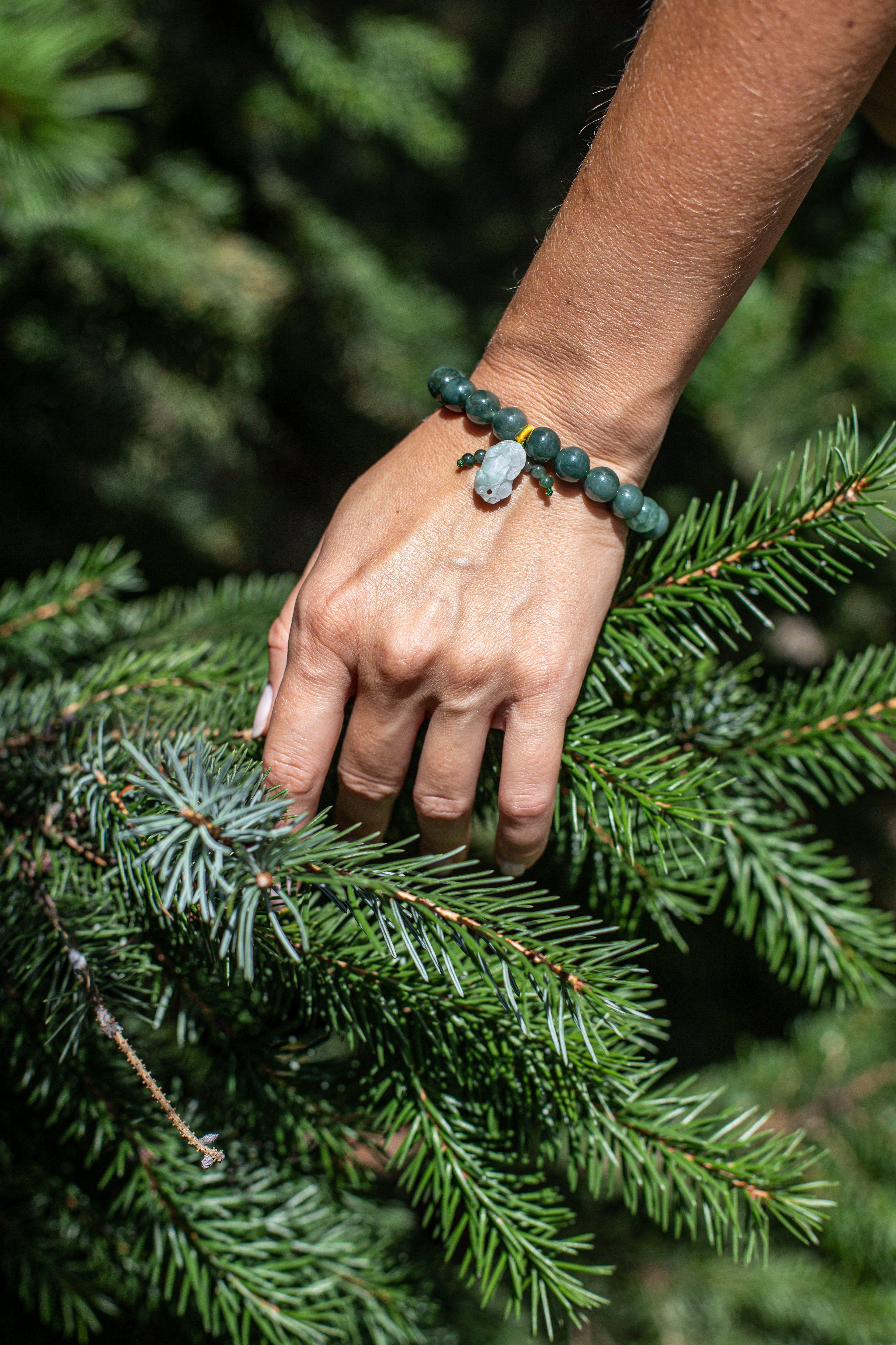 Bracelet Feng-Shui en Jade Pixiu