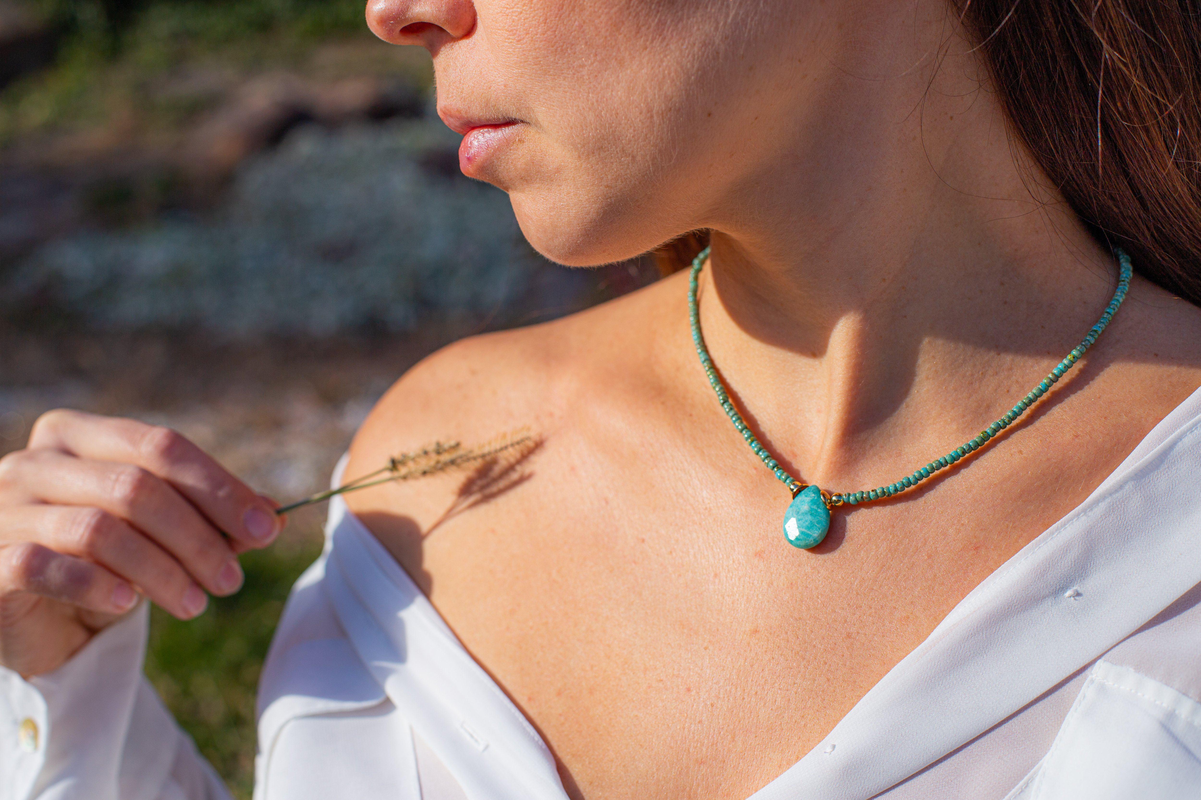 Collier Larme en Perles de Rocaille