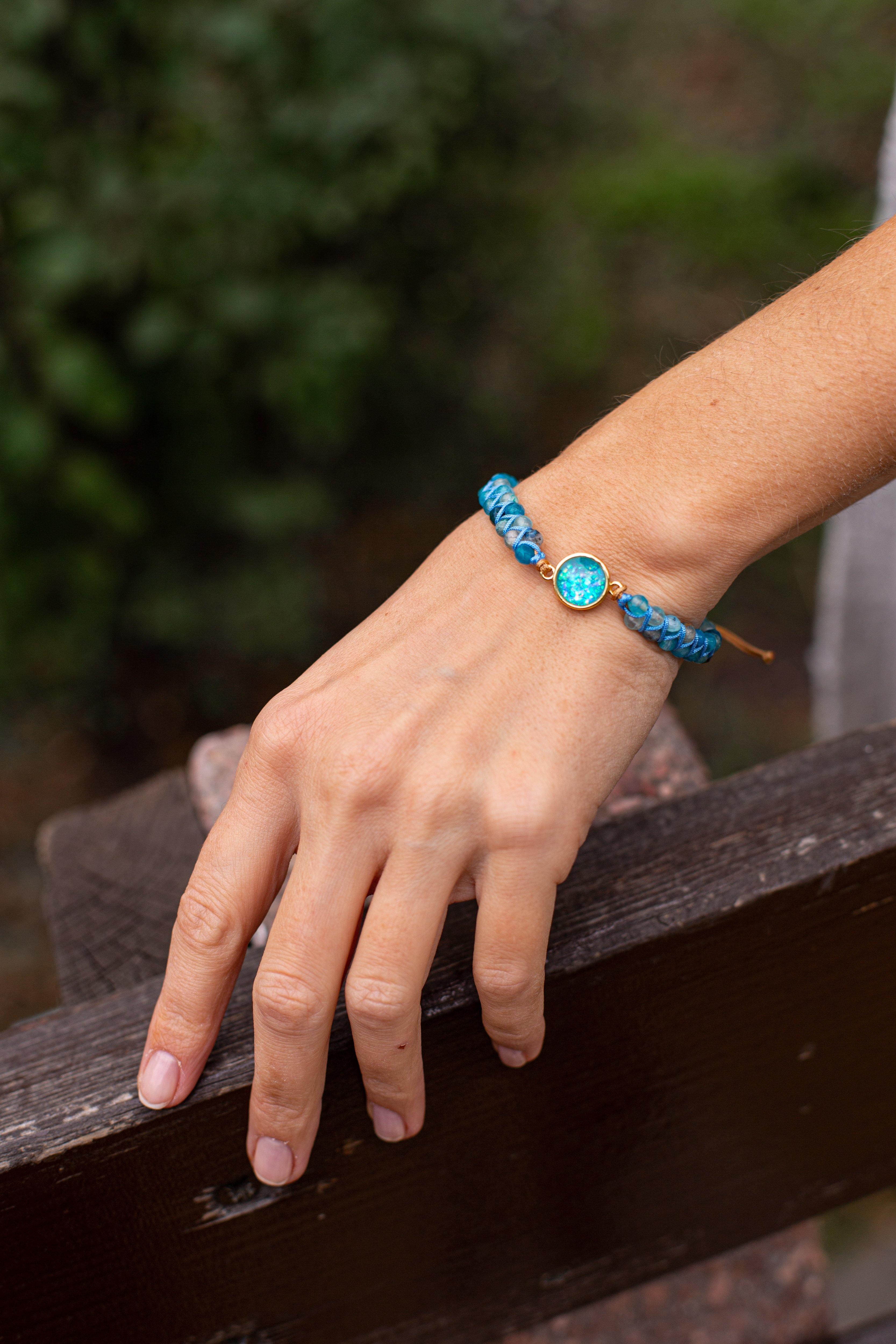 Bracelet Captivant Opale Bleue