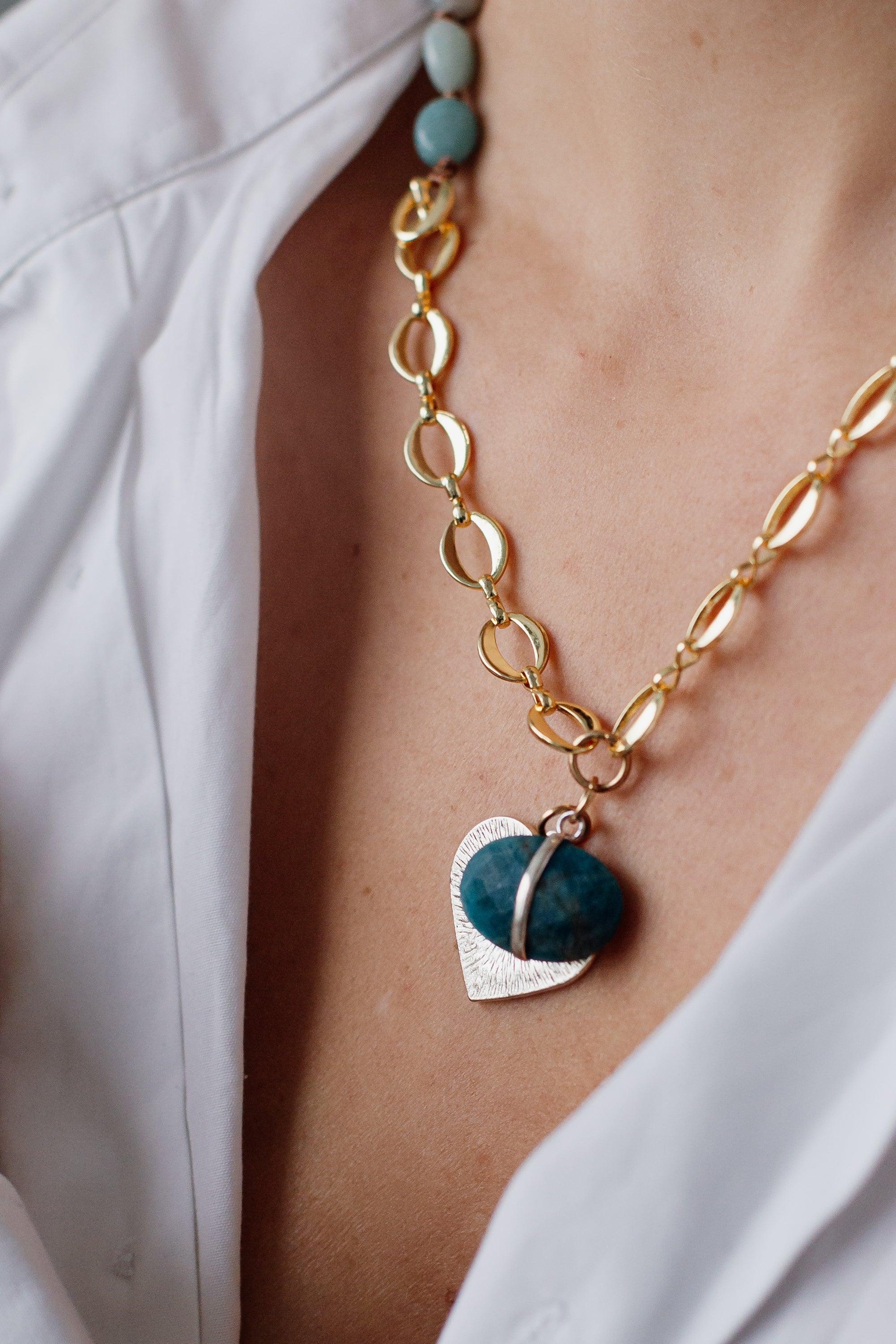 Collier de Perles Arbre de Vie en Pierres Précieuses