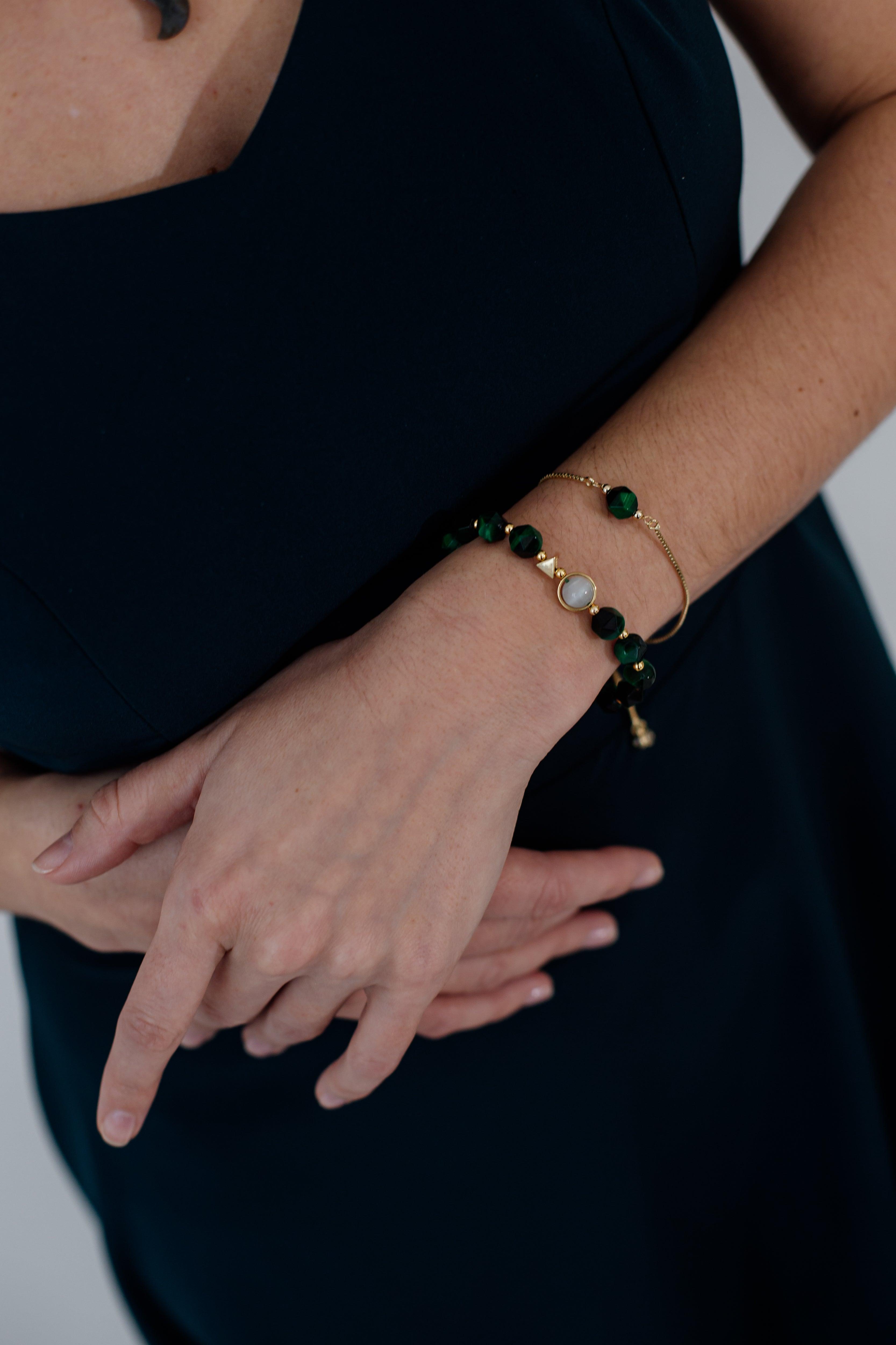 Bracelet Pureté du Cristal en Roche Verte