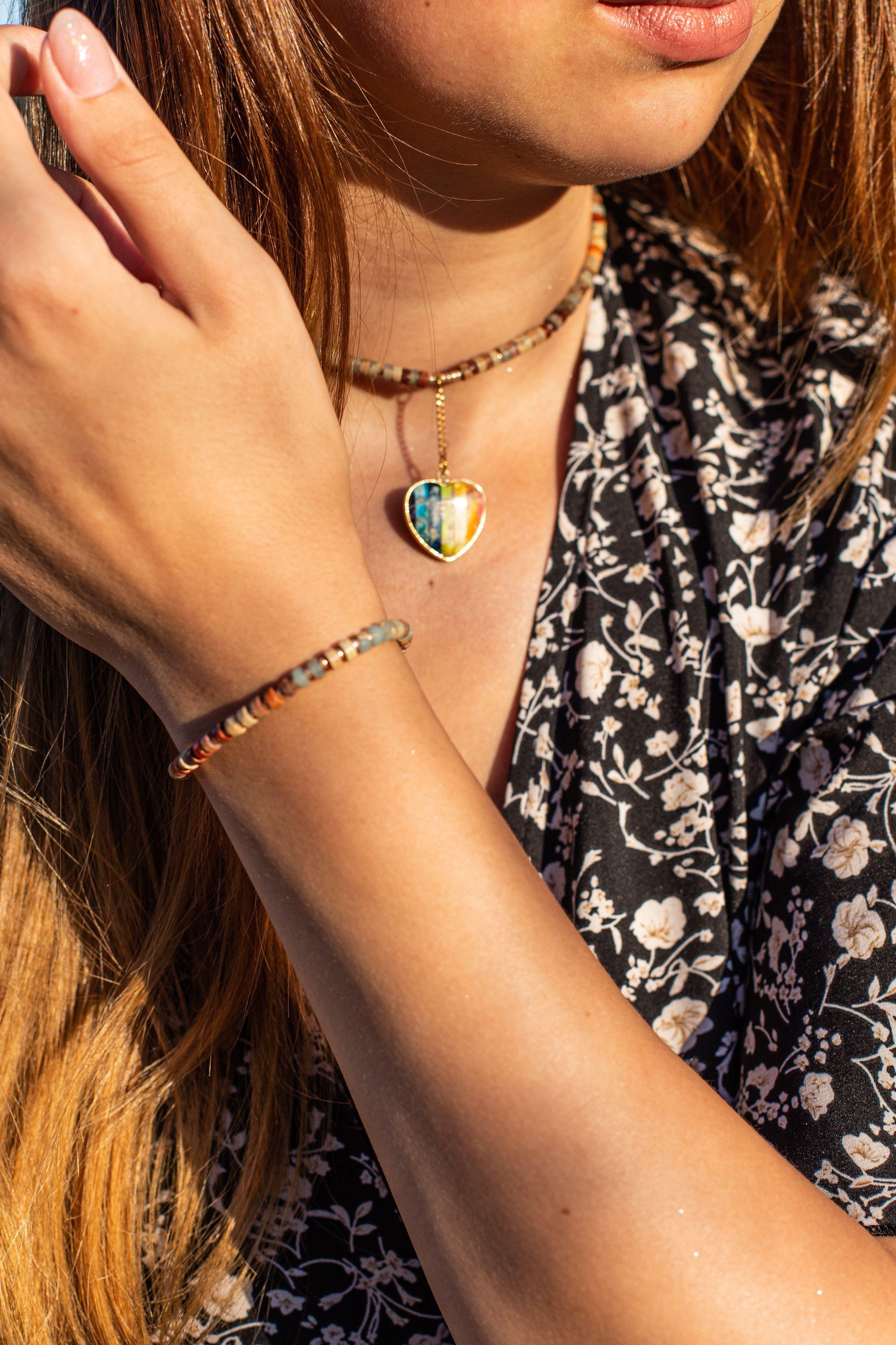 Ensemble de Guérison des Chakras en Pierre Peau de Serpent