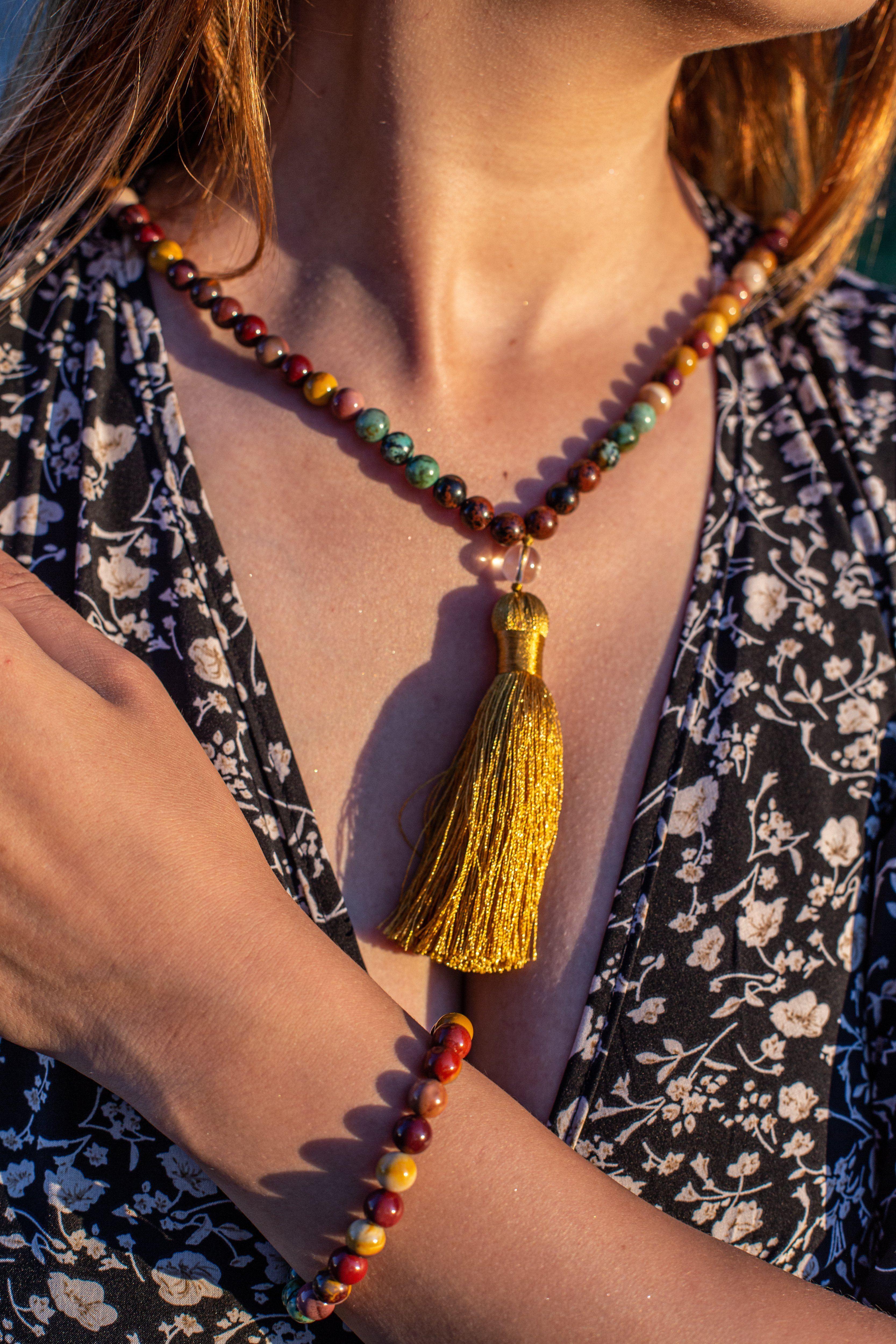 Ensemble Mala et Bracelet en Mookaite
