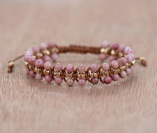 Bracelet Déesse Rosée en Rhodonite