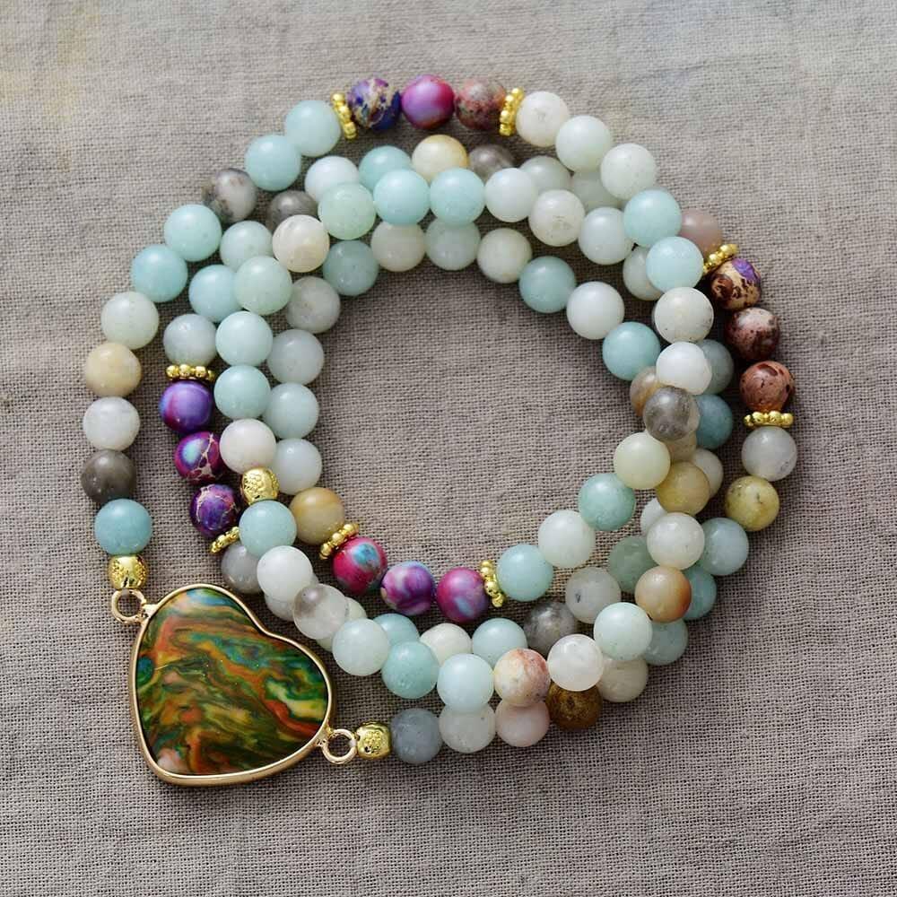 Perles de Mala Divine Énergie en Pierres Naturelles