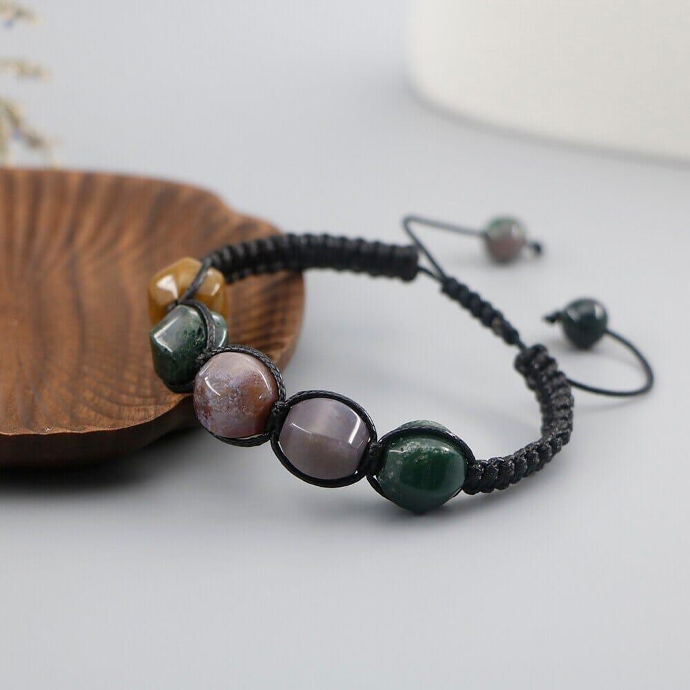 Bracelet Lumineuse Lanterne en Agate Indienne