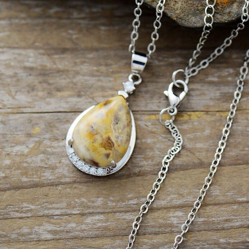 Collier Clarté Revitalisante en Agate Jaune
