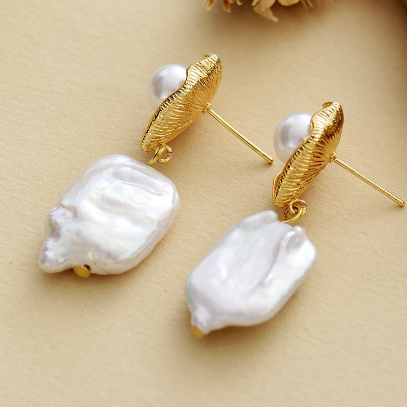 Boucles d'Oreilles en Perles Pureté Raffinée