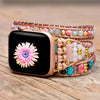 Charmant Bracelet d'Apple Watch en Labradorite et Opale Rose