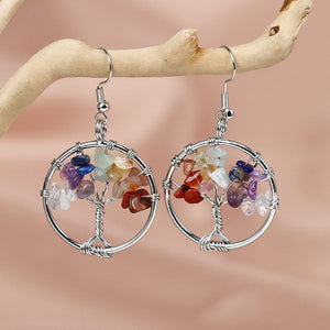 Boucles d'Oreilles Arbre de Vie Harmonie Divine