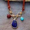 Collier Charme Envoûtant en Turquoise et Lapis-Lazuli