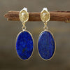 Boucles d'Oreilles Pendentifs Féminins Bleu Mystique en Lapis-Lazuli