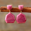 Boucles d'Oreilles Élégance Solennelle en Quartz Rose & Rhodonite