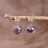 Boucles d'Oreilles en Améthyste Averse Violette