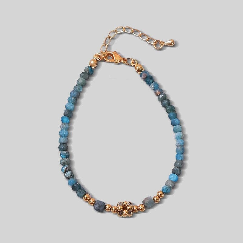 Ensemble Bracelet et Collier Manifestation en Apatite Bleue