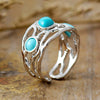 Bague Moderne de Guérison en Jade et Turquoise