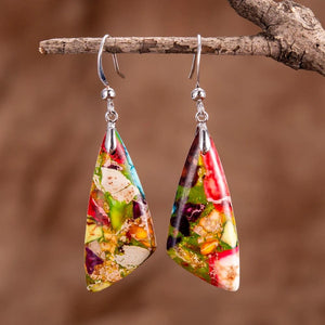 Boucles d'Oreilles Pendentif "Intense Floraison"