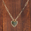 Collier Coeur Profondeurs de l'Amour en Labradorite