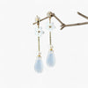 Pendants d'Oreilles Fleur en Perles Purifiantes et Agate Blanche